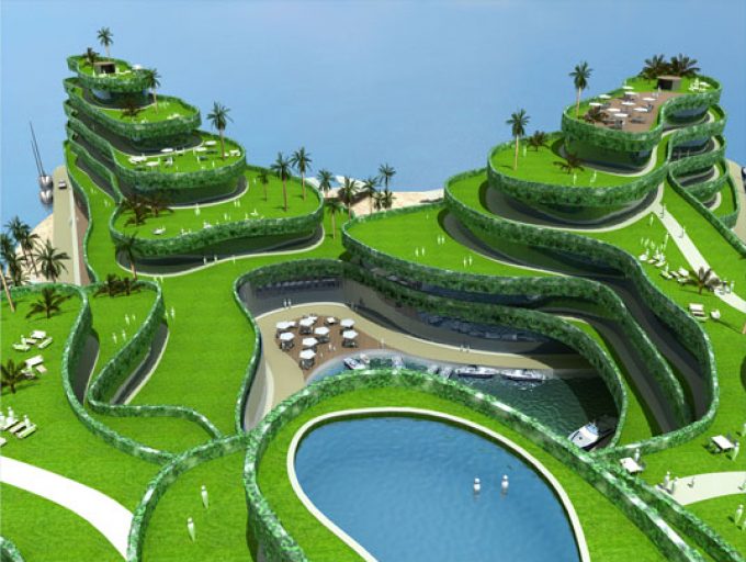 Construction d’une île artificielle